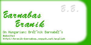 barnabas branik business card